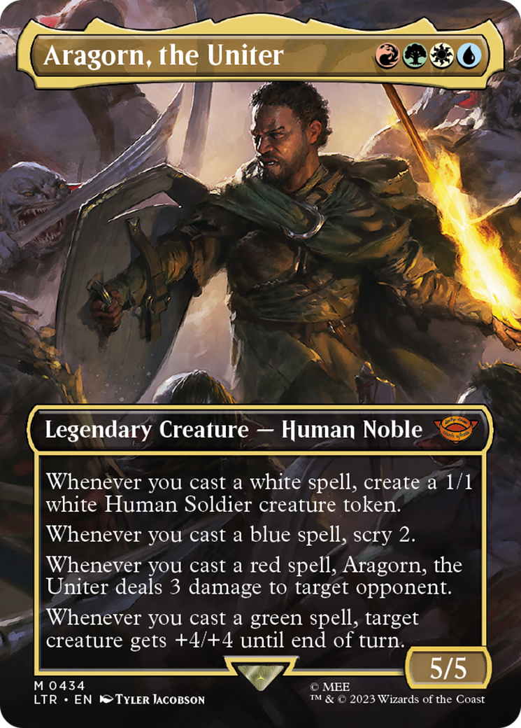 Aragorn, the Uniter (Borderless) (LTR-434) - The Lord of the Rings: Tales of Middle-earth
