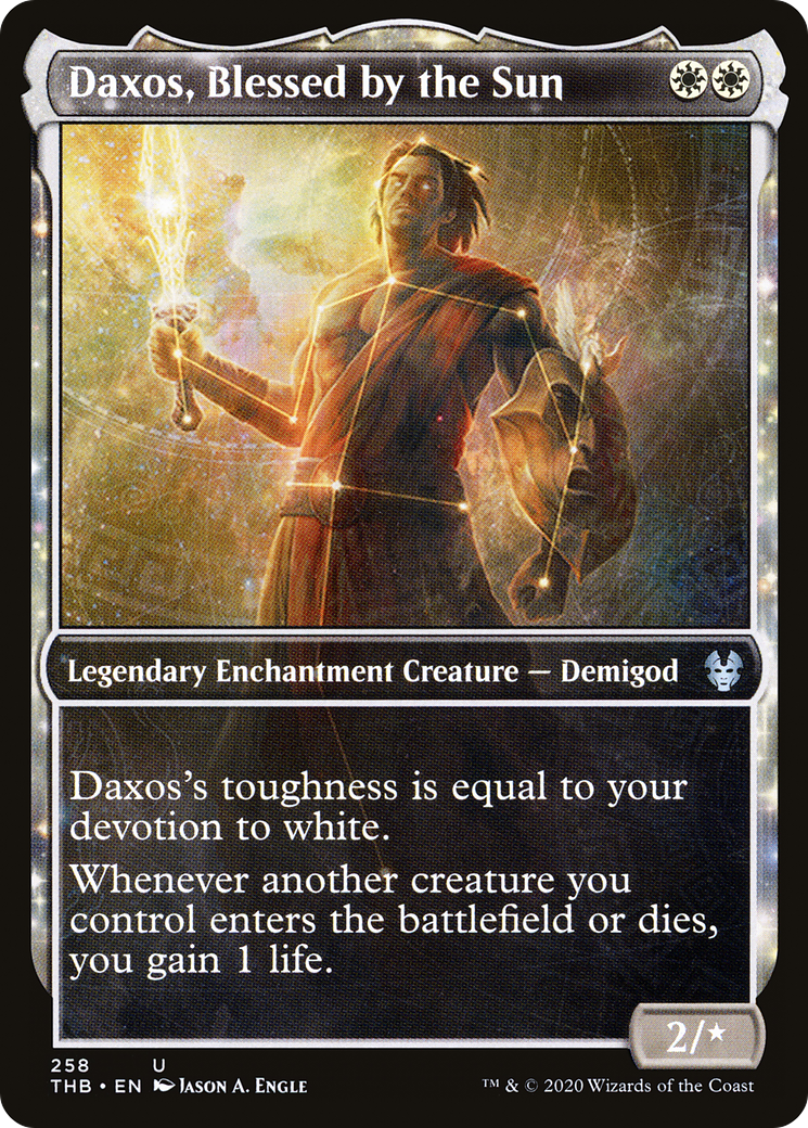 Daxos, Blessed by the Sun (Showcase) (THB-258) - Theros Beyond Death: (enchantment, Showcase)