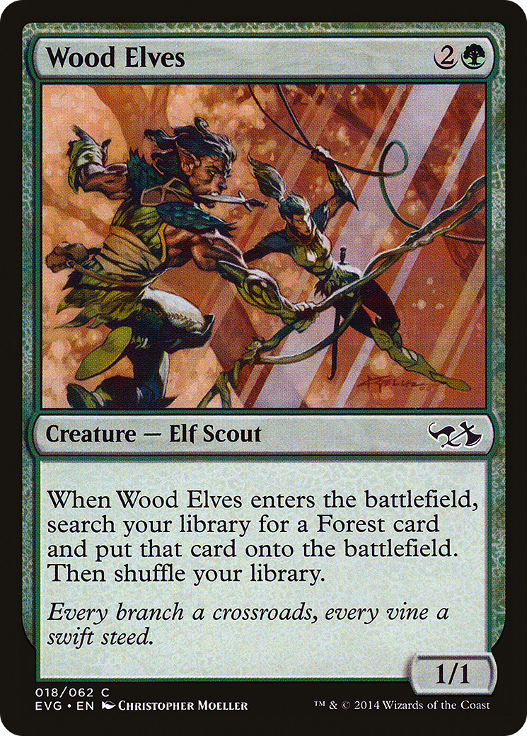 Wood Elves (DD3-) - Duel Decks Anthology: Elves vs. Goblins Foil