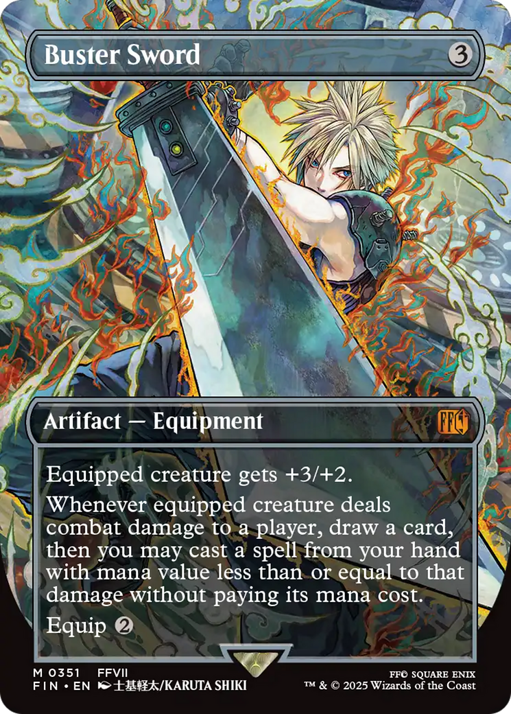 Buster Sword (Borderless) (FIN-351) - FINAL FANTASY Foil