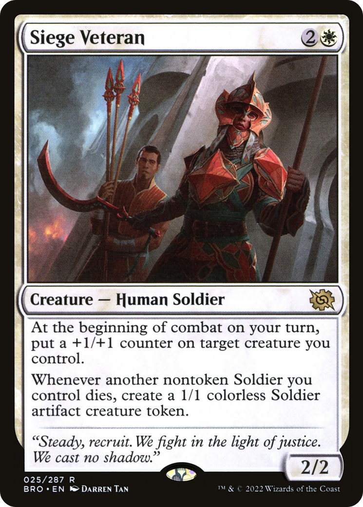 Siege Veteran (BRO-025) - The Brothers' War Foil