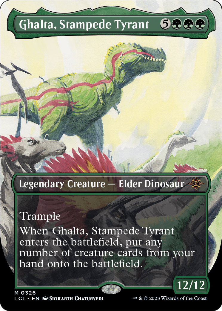 Ghalta, Stampede Tyrant (Borderless) (LCI-326) - The Lost Caverns of Ixalan Foil