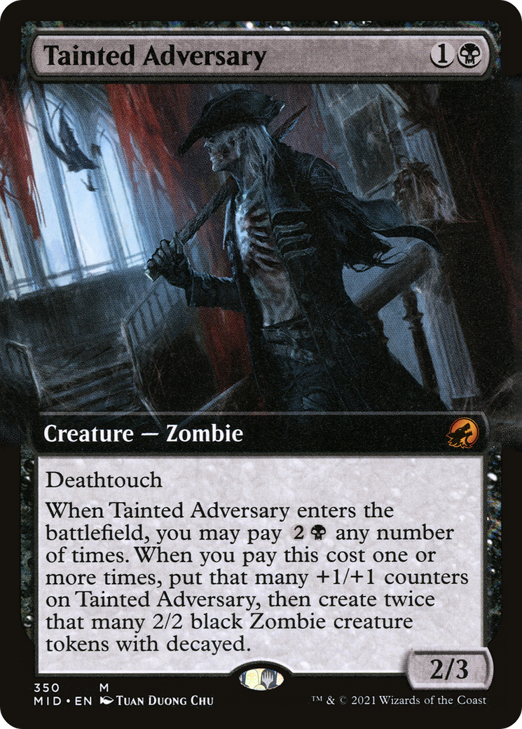 Tainted Adversary (Extended Art) (MID-350) - Innistrad: Midnight Hunt: (Extended Art)