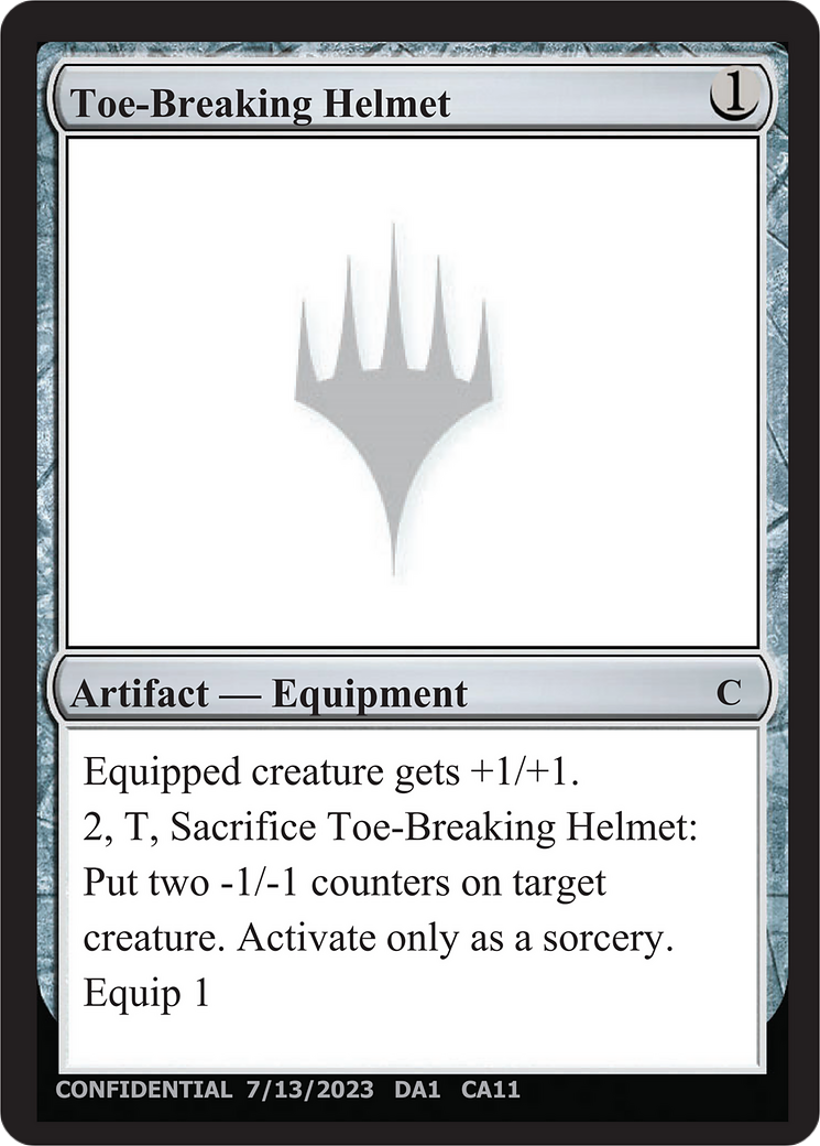 Toe-Breaking Helmet (UNK-) - Unknown Event