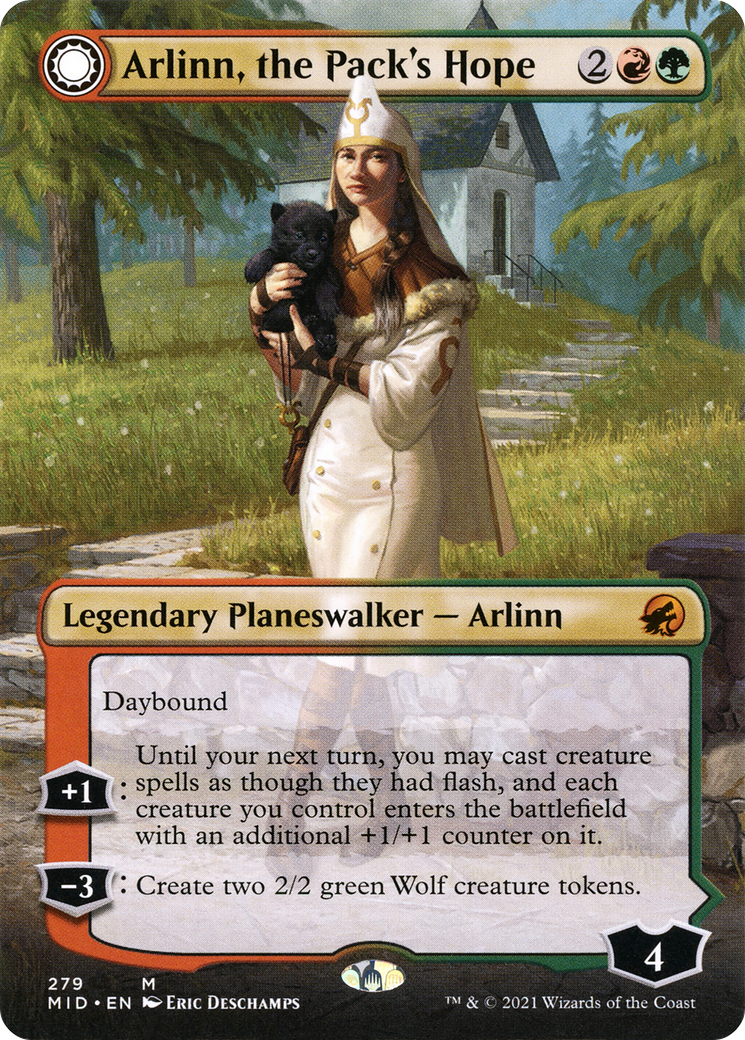 Arlinn, the Pack's Hope (Borderless) (MID-279) - Innistrad: Midnight Hunt: (Double Faced Transform)