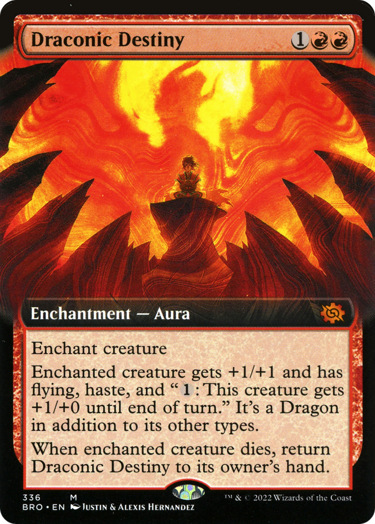 Draconic Destiny (Extended Art) (BRO-336) - The Brothers' War: (Extended Art) Foil