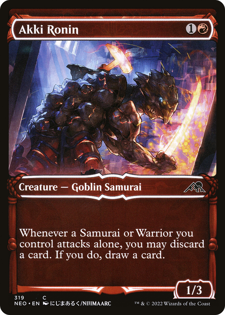 Akki Ronin (Showcase) (NEO-319) - Kamigawa: Neon Dynasty: (Showcase) Foil