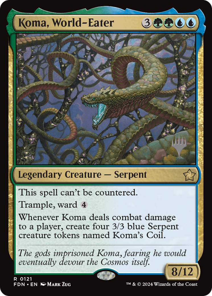 Koma, World-Eater (PPDFT-121) - Promo Pack: Aetherdrift Foil