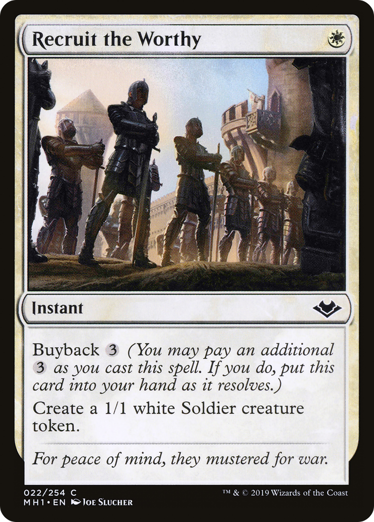 Recruit the Worthy (MH1-022) - Modern Horizons Foil