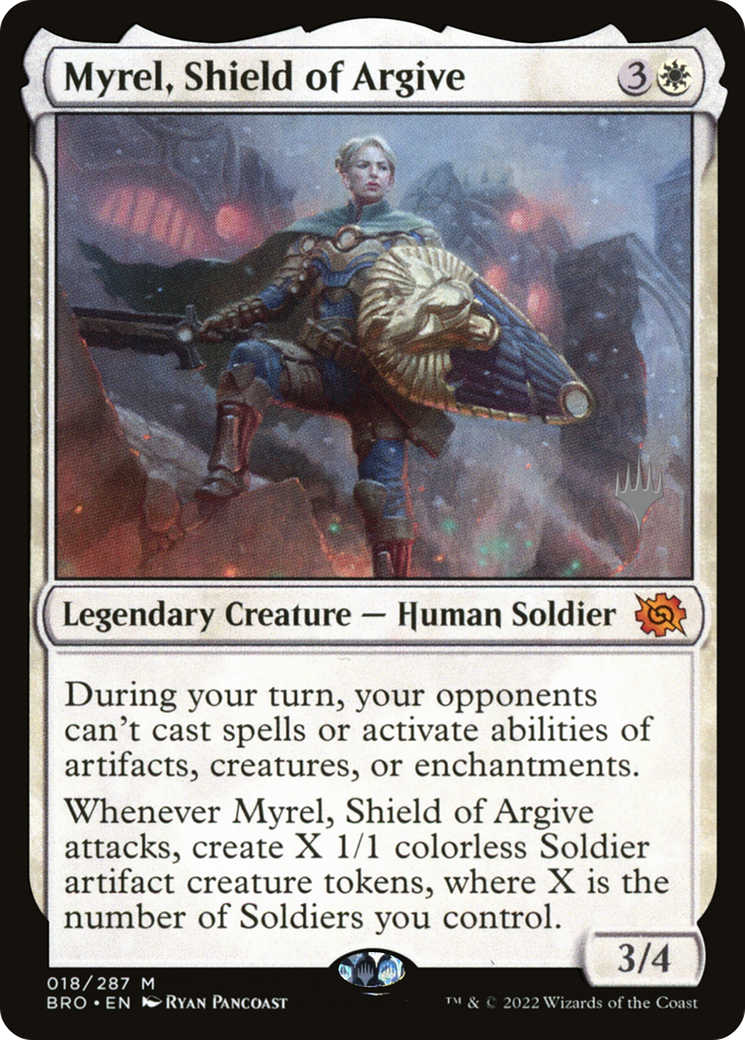 Myrel, Shield of Argive (PPBRO-018) - The Brothers' War Promos Foil