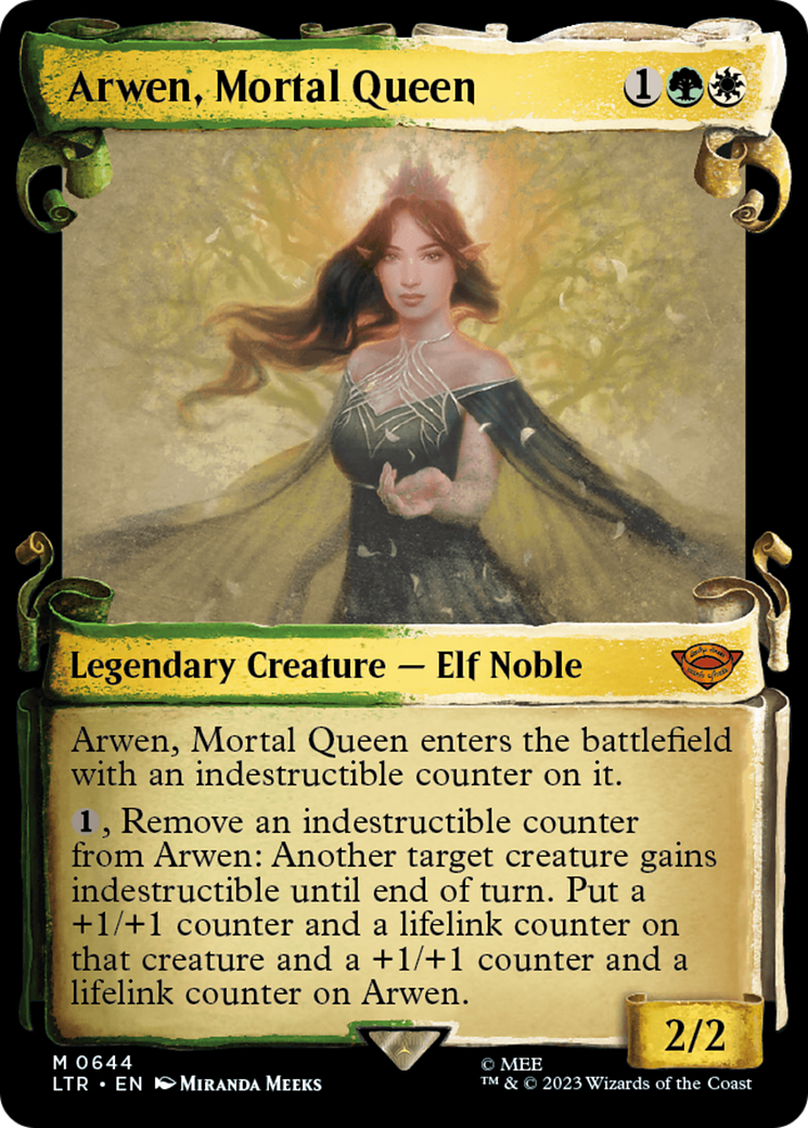 Arwen, Mortal Queen (Showcase Scrolls) (LTR-644) - The Lord of the Rings: Tales of Middle-earth: (Showcase) Foil