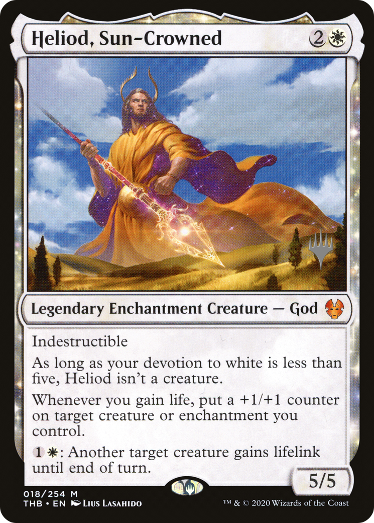 Heliod, Sun-Crowned (PPTHB-018) - Theros Beyond Death Promos: (enchantment)