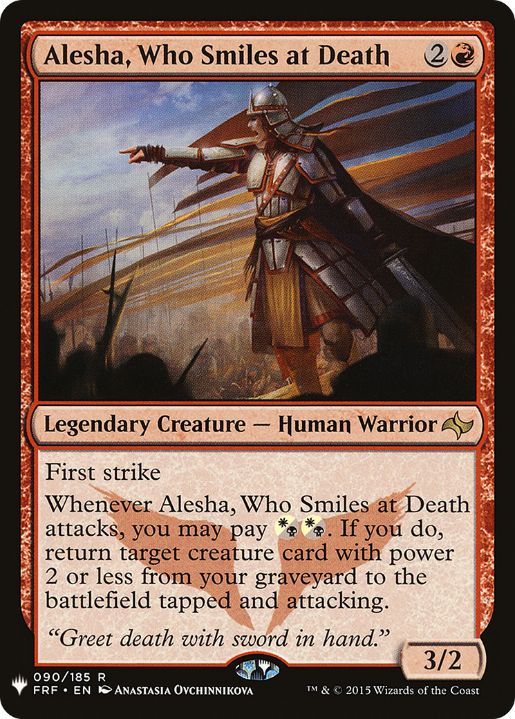 Alesha, Who Smiles at Death (LIST-FRF-90) - The List