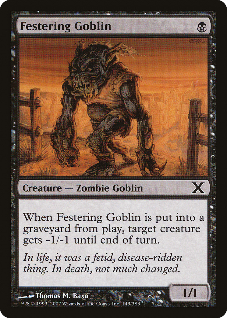 Festering Goblin (10E-143) - Tenth Edition Foil