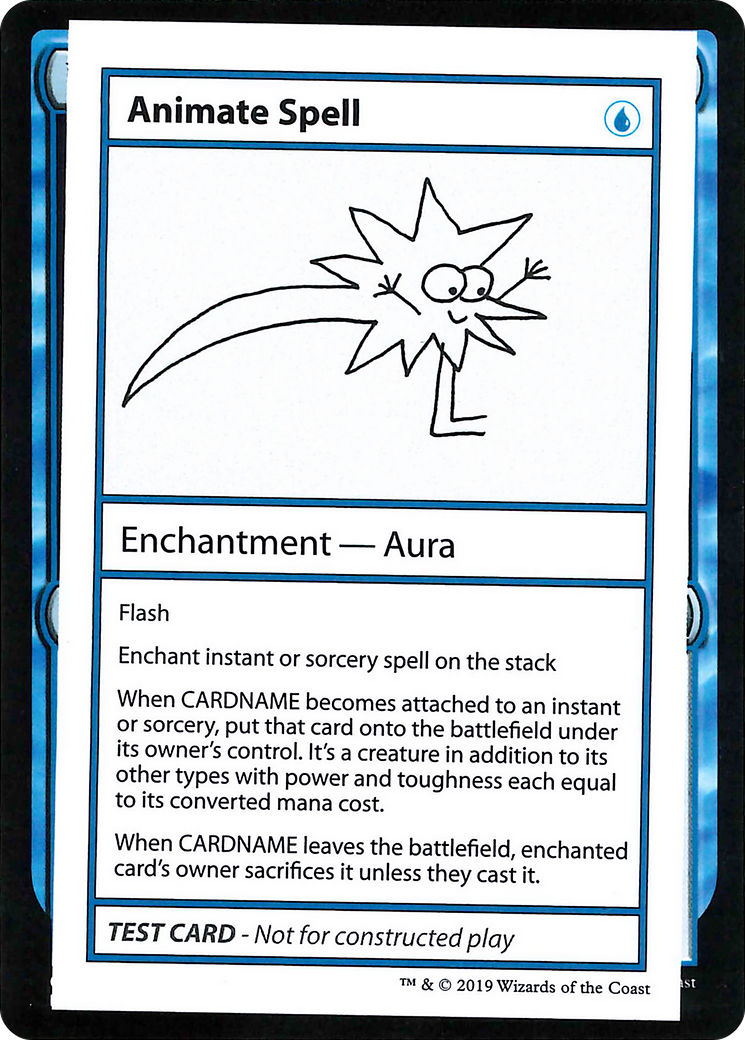 Animate Spell (No PW Symbol) (CMB1-016) - Mystery Booster Playtest Cards 2021
