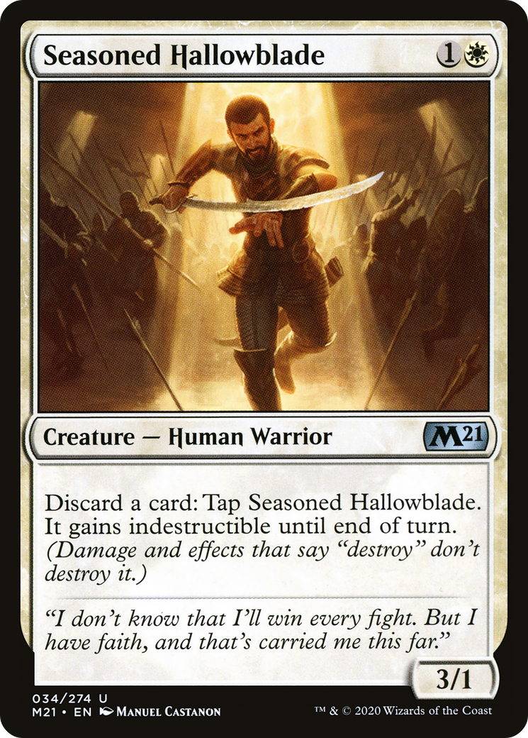Seasoned Hallowblade (M21-034) - Core Set 2021 Foil