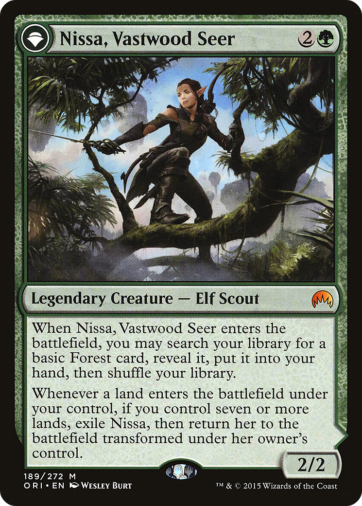 Nissa, Vastwood Seer (ORI-189) - Magic Origins: (originpwdfc) Foil