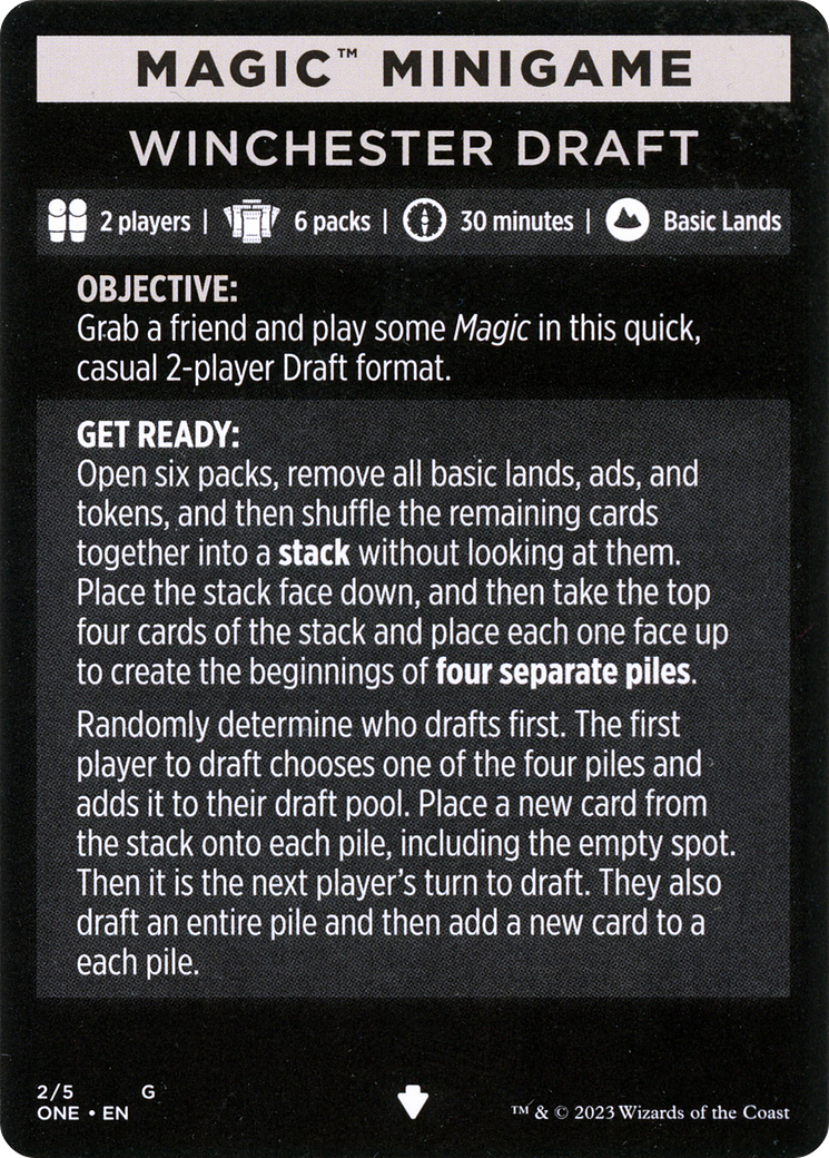 Winchester Draft // Winchester Draft (cont'd) (MONE-002) - Phyrexia: All Will Be One Minigames