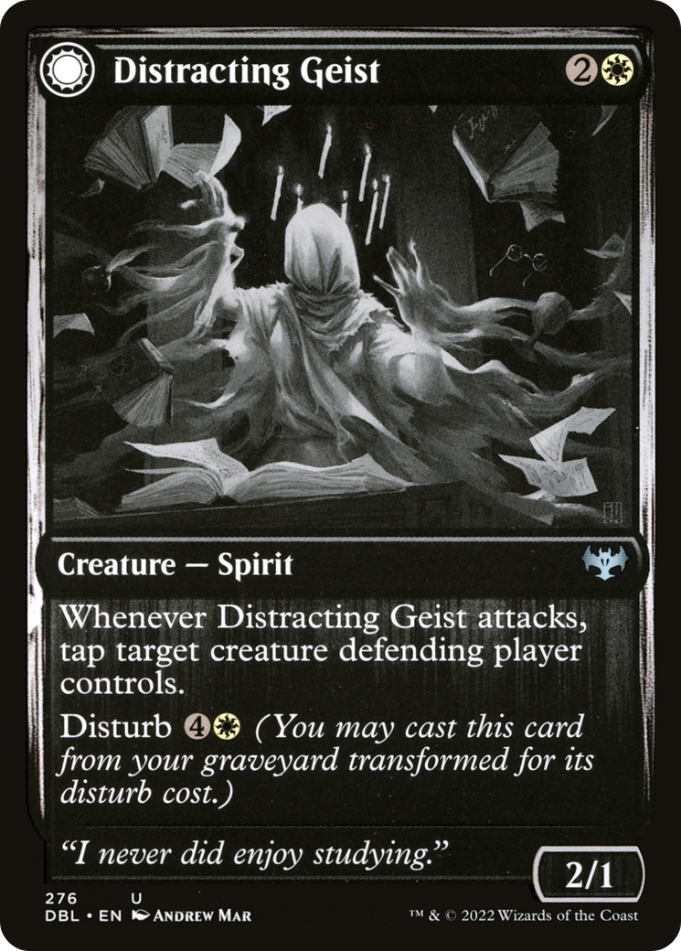 Distracting Geist (DBL-276) - Innistrad: Double Feature: (Double Faced Transform)