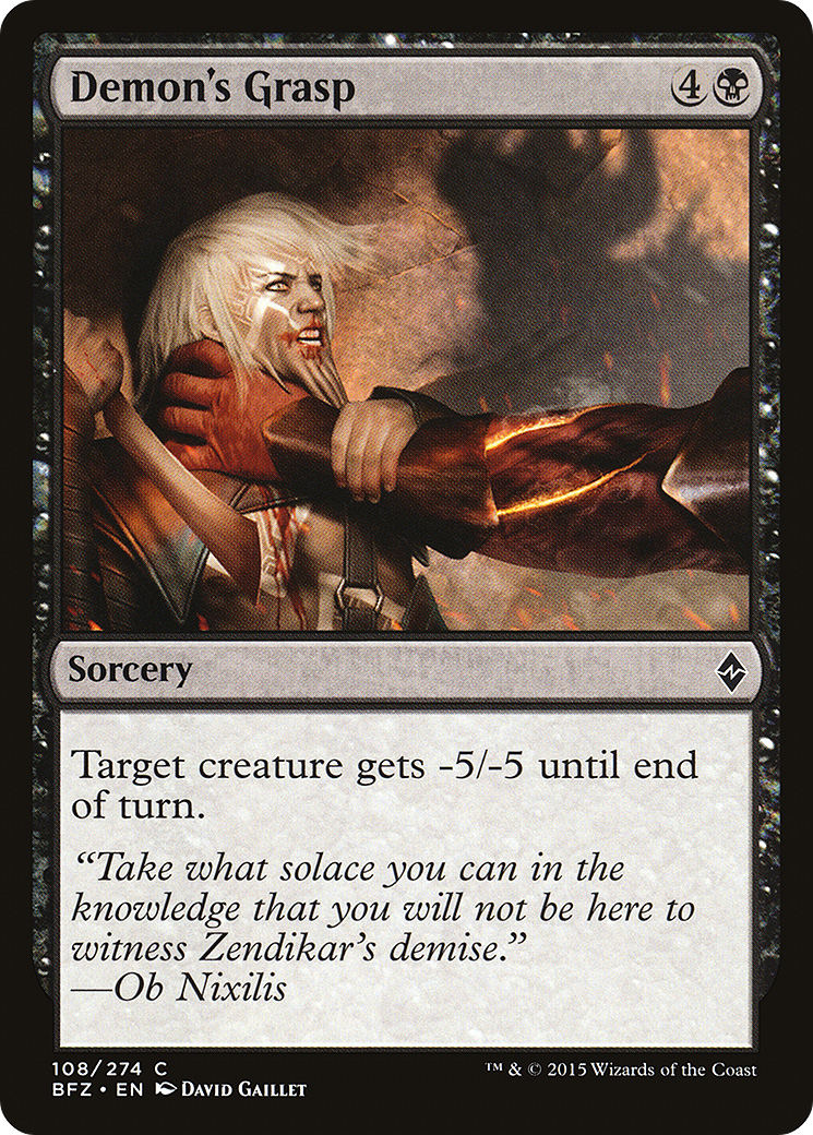Demon's Grasp (BFZ-108) - Battle for Zendikar Foil