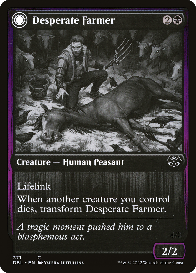 Desperate Farmer (DBL-371) - Innistrad: Double Feature: (Double Faced Transform) Foil
