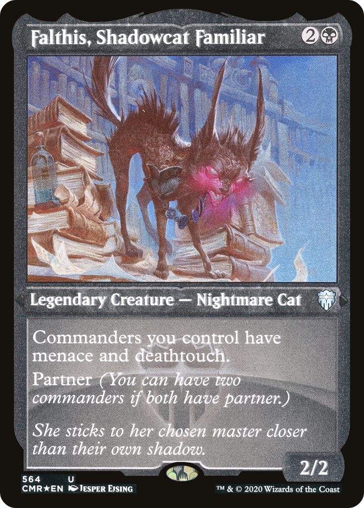 Falthis, Shadowcat Familiar (Foil Etched) (CMR-564) - Commander Legends Foil